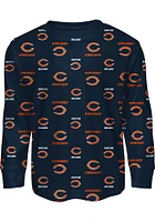 Chicago Bears Boys All Over Logo Set PJ - Navy Blue