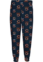 Chicago Bears Boys All Over Logo Set PJ - Navy Blue