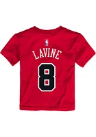 Zach LaVine Chicago Bulls Toddler Red NN Short Sleeve Player T Shirt