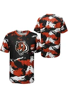 Cincinnati Bengals Youth Black Cross Pattern Short Sleeve T-Shirt