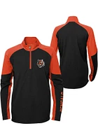 Cincinnati Bengals Youth Black Audible Long Sleeve Quarter Zip Shirt