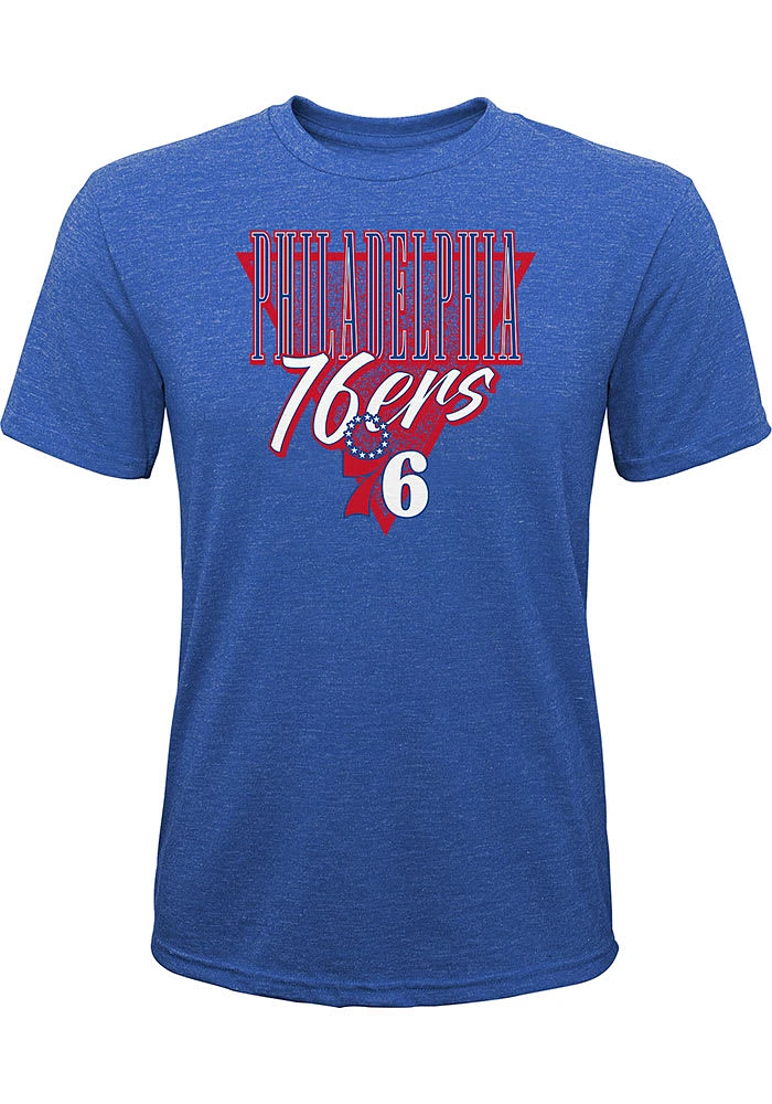 Philadelphia 76ers Youth Blue Victory Short Sleeve Fashion T-Shirt