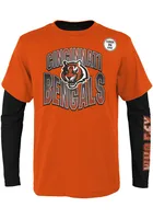 Cincinnati Bengals Youth Orange Game Day 3-In-1 Long Sleeve T-Shirt