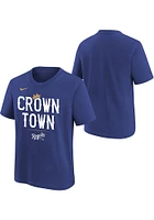 Nike Kansas City Royals Youth Blue Local Crown Short Sleeve T-Shirt