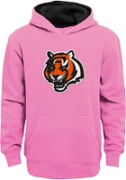 Cincinnati Bengals Girls Pink Prime Long Sleeve Hooded Sweatshirt