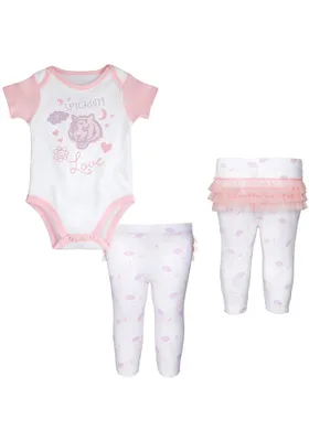 Cincinnati Bengals Infant Girls White Spreading Love Set Top and Bottom