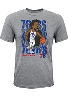 Joel Embiid Philadelphia 76ers Youth Grey Hype Breakers Player Tee