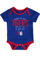 Philadelphia 76ers Baby Blue 3PK Playtime One Piece