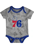 Philadelphia 76ers Baby Blue 3PK Playtime One Piece