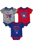 Philadelphia 76ers Baby Blue Game Time 3PK One Piece