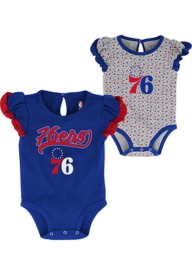 Philadelphia 76ers Baby Blue Scream and Shout 2PK Set One Piece