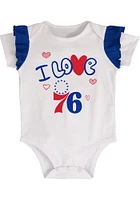 Philadelphia 76ers Infant Girls Blue I Love Basketball Set Top and Bottom