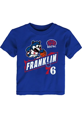 Franklin the Dog  Outer Stuff Philadelphia 76ers Toddler Blue Sizzle Short Sleeve T-Shirt