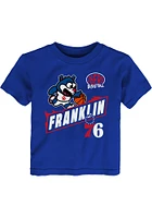 Franklin the Dog  Outer Stuff Philadelphia 76ers Toddler Blue Sizzle Short Sleeve T-Shirt