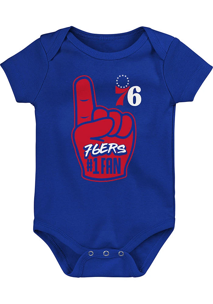 Philadelphia 76ers Baby Blue Pass Over Short Sleeve One Piece
