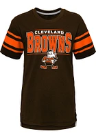 Brownie  Outer Stuff Cleveland Browns Youth Brown Huddle Up Short Sleeve Fashion T-Shirt