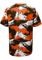 Cleveland Browns Youth Brown Cross Pattern Short Sleeve T-Shirt