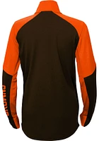 Brownie  Outer Stuff Cleveland Browns Youth Brown Audible Long Sleeve Quarter Zip Shirt