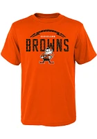 Brownie  Outer Stuff Cleveland Browns Youth Orange Blitz Ball Short Sleeve T-Shirt
