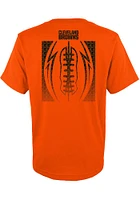 Brownie  Outer Stuff Cleveland Browns Youth Orange Blitz Ball Short Sleeve T-Shirt