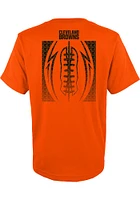 Brownie  Outer Stuff Cleveland Browns Boys Orange Blitz Ball Short Sleeve T-Shirt