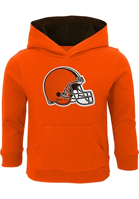 Cleveland Browns Toddler Orange Prime Long Sleeve Hooded Sweatshirt
