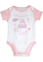 Cleveland Browns Infant Girls Pink Spreading Love Set Top and Bottom