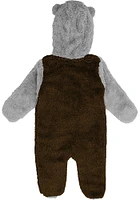 Cleveland Browns Baby Brown Game Nap Teddy Fleece Loungewear One Piece Pajamas