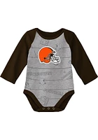 Cleveland Browns Baby Brown Born To Play LS 2PK One Piece