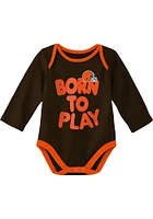 Cleveland Browns Baby Brown Born To Play LS 2PK One Piece