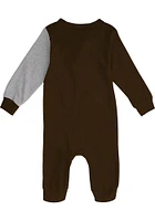 Cleveland Browns Baby Brown Half Time Coverall Long Sleeve One Piece