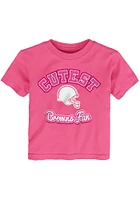 Cleveland Browns Toddler Girls Pink Cutest Fan Short Sleeve T-Shirt