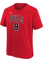 Zach LaVine Chicago Bulls Youth Red Nike Icon NN Player Tee