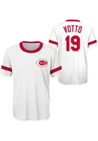 Joey Votto Cincinnati Reds Youth White Sublimated NN Player Tee