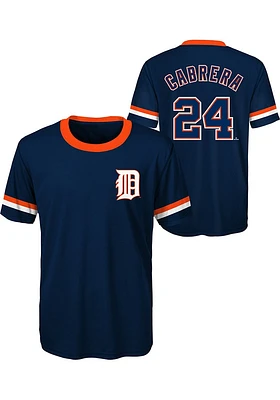 Miguel Cabrera Detroit Tigers Youth Navy Blue Sublimated NN Player Tee