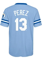 Salvador Perez Kansas City Royals Youth Light Blue Sublimated NN Player Tee