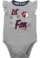 Cleveland Guardians Baby Navy Blue Little Fan Set One Piece