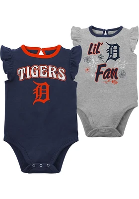 Detroit Tigers Baby Navy Blue Little Fan Design Set One Piece