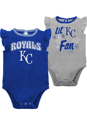 Kansas City Royals Baby Blue Little Fan Design Set One Piece