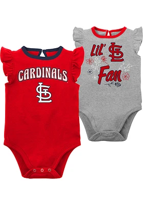 St Louis Cardinals Baby Red Little Fan Set One Piece