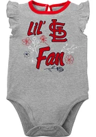 St Louis Cardinals Baby Red Little Fan Set One Piece