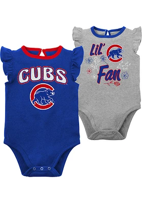 Chicago Cubs Baby Blue Little Fan Set One Piece