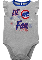 Chicago Cubs Baby Blue Little Fan Set One Piece