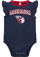 Cleveland Guardians Baby Navy Blue Little Fan Design Set One Piece