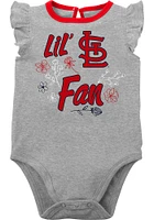 St Louis Cardinals Baby Red Little Fan Design Set One Piece