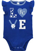 Kansas City Royals Baby Blue Love of Baseball Bib and Bootie Set One Piece