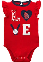 St Louis Cardinals Baby Red Love of Baseball Bib and Bootie Set One Piece