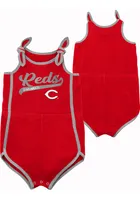 Cincinnati Reds Baby Red Hit and Run Romper Short Sleeve One Piece