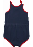 Cleveland Guardians Baby Navy Blue Hit and Run Romper Short Sleeve One Piece