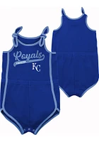 Kansas City Royals Baby Blue Hit and Run Romper Short Sleeve One Piece